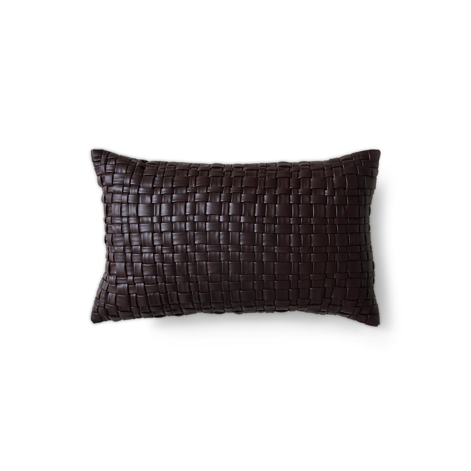 Wowen pude, Chokolate brown - 50x30 cm